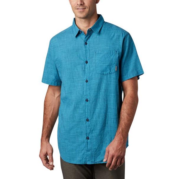 Columbia Under Exposure Shirts Blue For Men's NZ28507 New Zealand